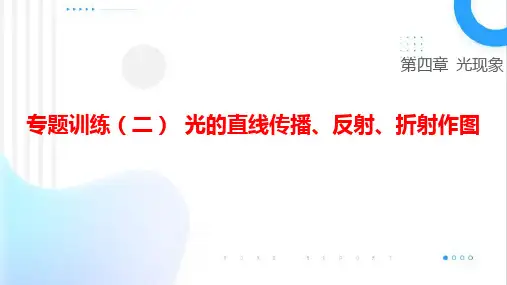 光现象专题训练(二)+光的直线传播、反射、折射作图.课件2024-2025学年人教版八年级上册物理