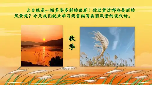 3现代诗二首-秋晚的江上  课件(共16张PPT)