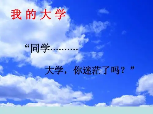 我的大学PPT