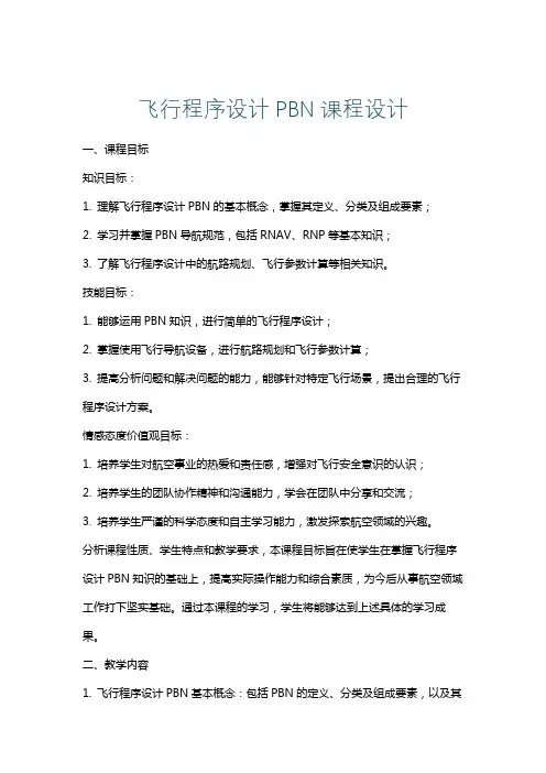 飞行程序设计PBN课程设计