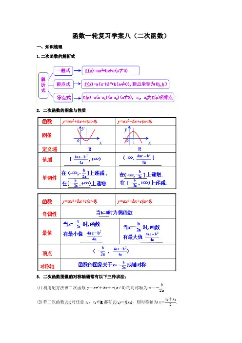 一轮复习(二次函数)