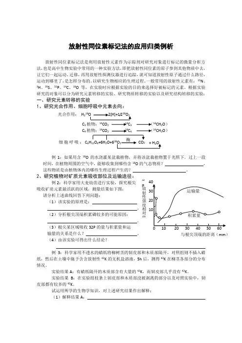 放射性同位素标记法的应用归类例析
