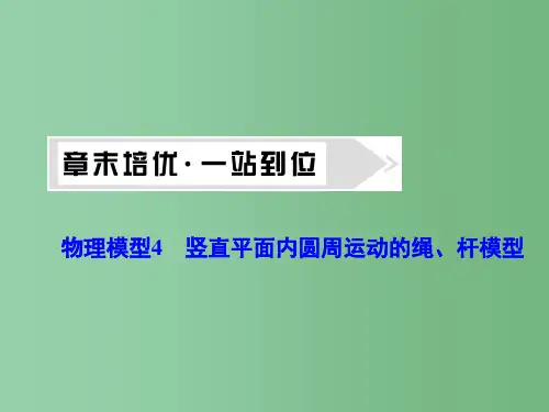 高考物理大一轮复习 物理模型4 竖直平面内圆周运动的绳、杆模型