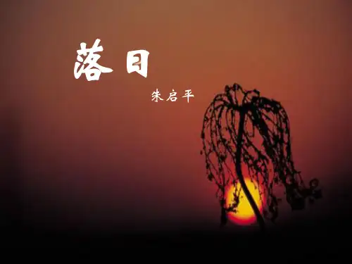 落日-朱启平  ppt课件
