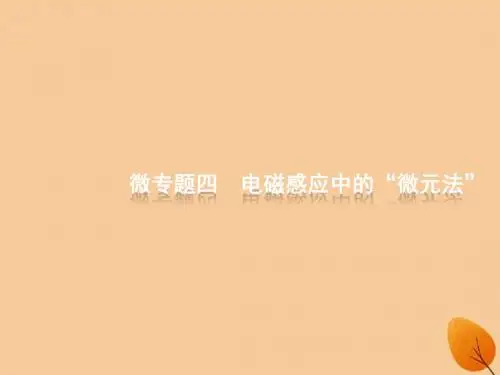 (浙江专用)高考物理大二轮复习微专题4电磁感应中的“微元法”课件