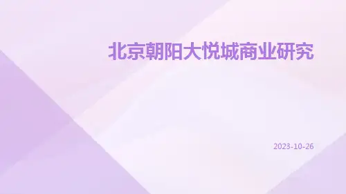 北京朝阳大悦城商业研究