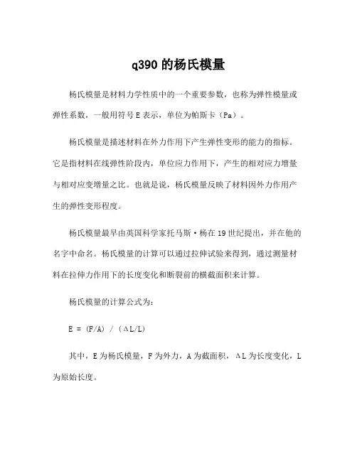 q390的杨氏模量