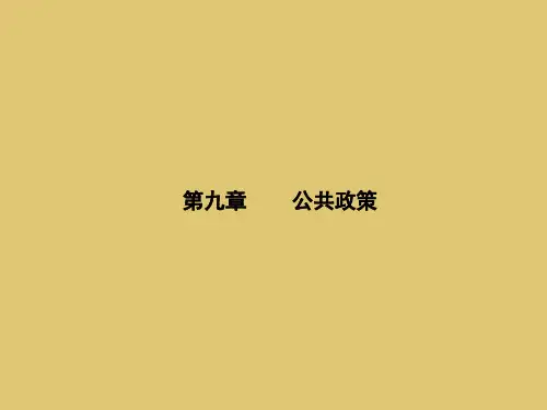第九章 公共政策 《公共管理学》 PPT课件