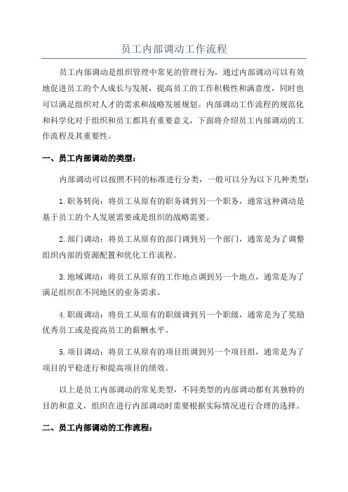 员工内部调动工作流程