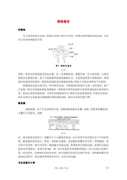 七年级生物下册《排泄》文字素材2 冀教版