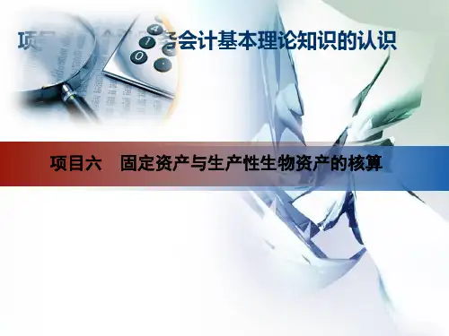 企业财务会计 项目六 固定资产与生产性生物