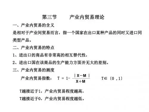 产业内贸易