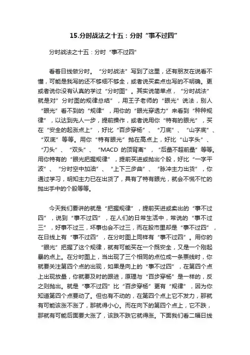 15.分时战法之十五：分时“事不过四”