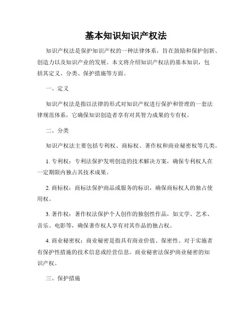 基本知识知识产权法
