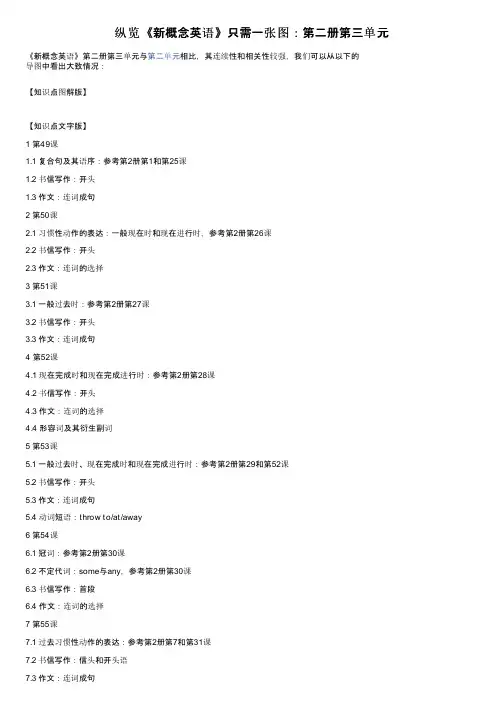 纵览《新概念英语》只需一张图：第二册第三单元