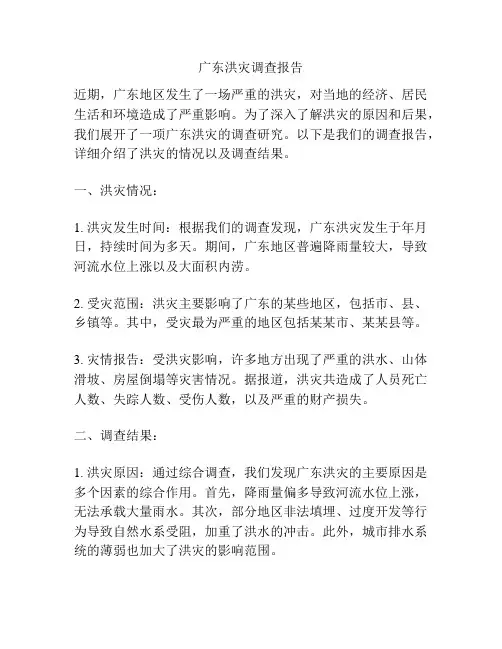 广东洪灾调查报告