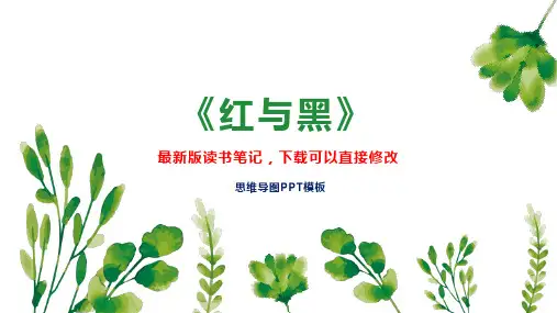 《红与黑》读书笔记思维导图