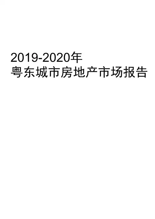 2019-2020年粤东城市房地产市场报告
