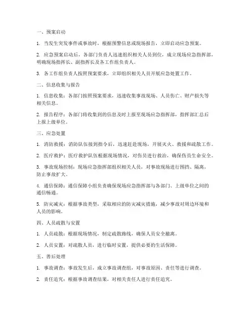 综合应急预案处置程序