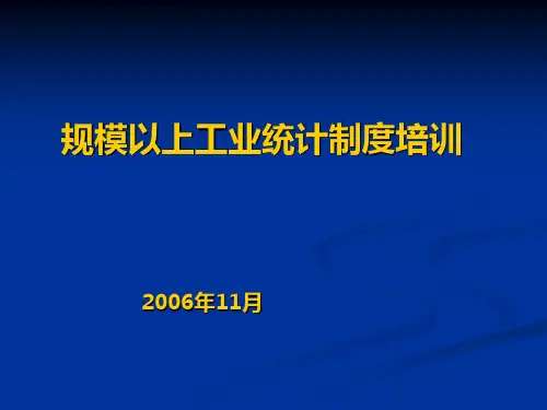 规模以上工业统计制度培训讲义(PowerPoint 93页)