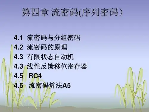 第四讲  流密码ppt