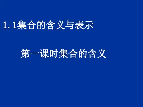 人教A版高一数学上册《1.1.1.1集合的含义》课件