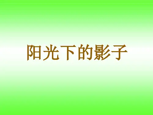 【教科版】教材《阳光下的影子》PPT-课件详解1