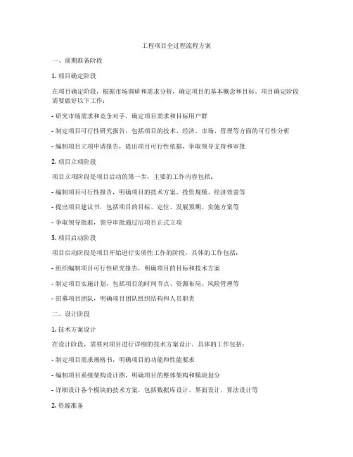 工程项目全过程流程方案