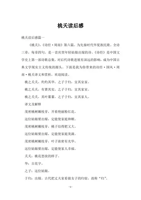 桃夭读后感