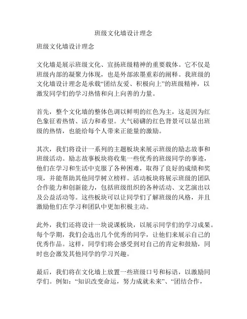 班级文化墙设计理念