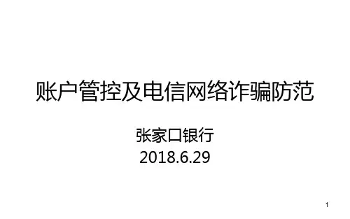 账户管理新规及电信网络诈骗风险控制