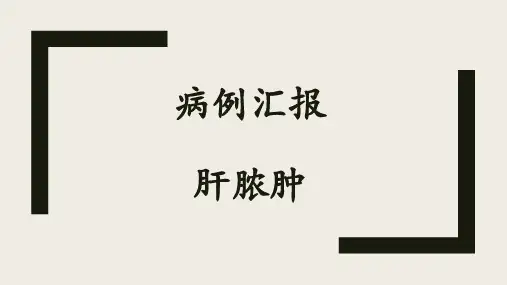 病例汇报——肝脓肿
