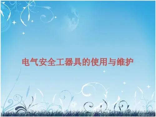 安全工器具正确使用及日常维护培训课件