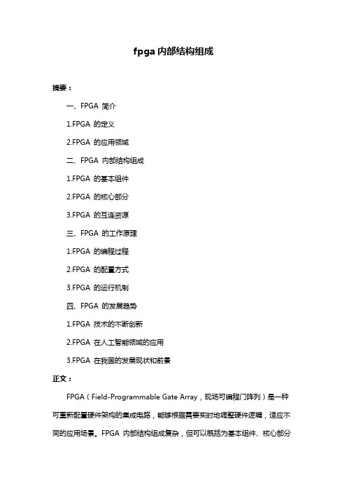 fpga内部结构组成