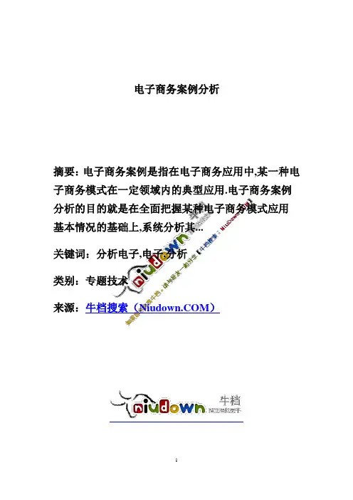 电子商务案例分析