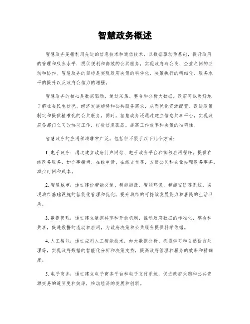 智慧政务概述