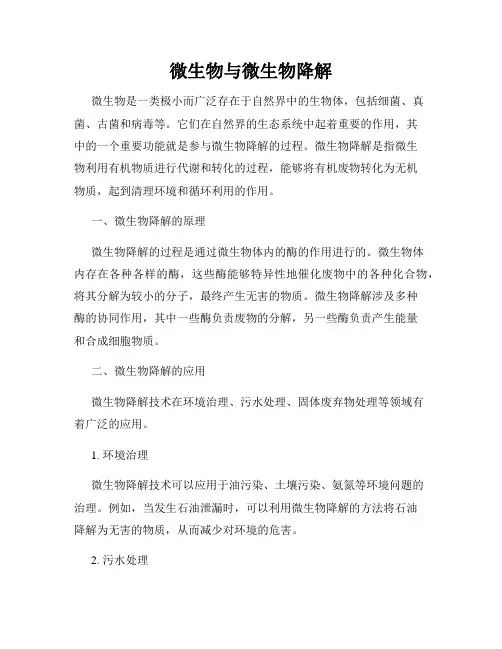 微生物与微生物降解