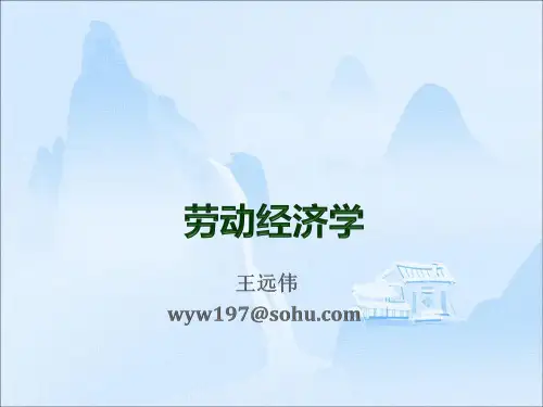 劳动经济学(第三章劳动供给分析)