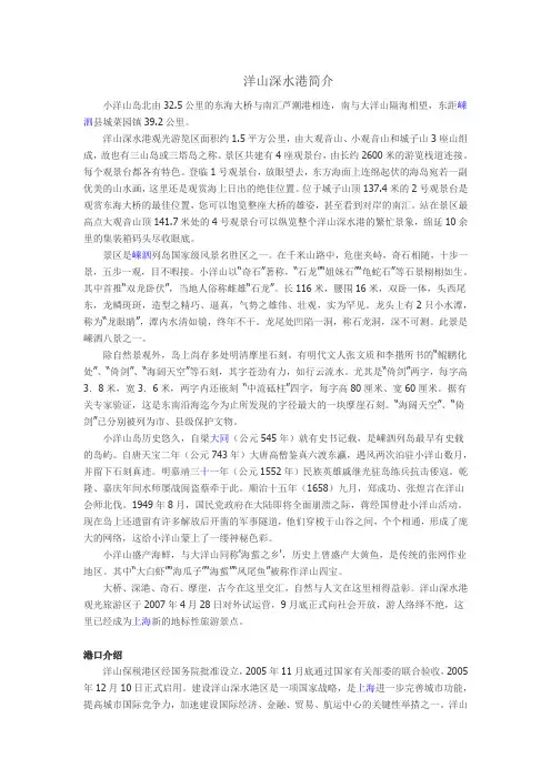 洋山深水港介绍