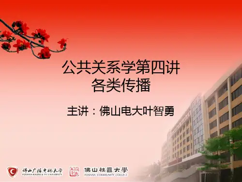 公共关系学第四讲 各类传播