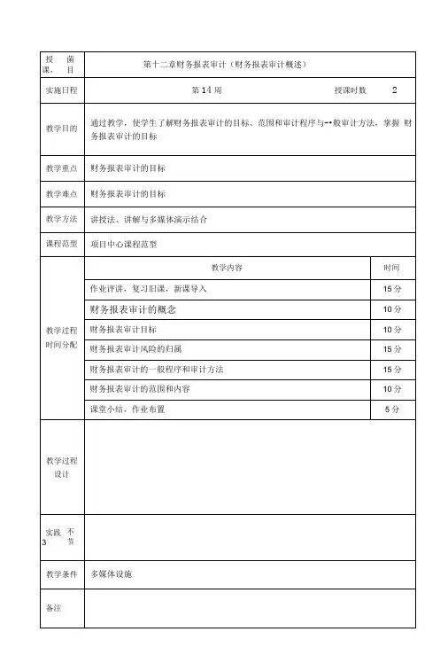 审计学教案第十二章.doc