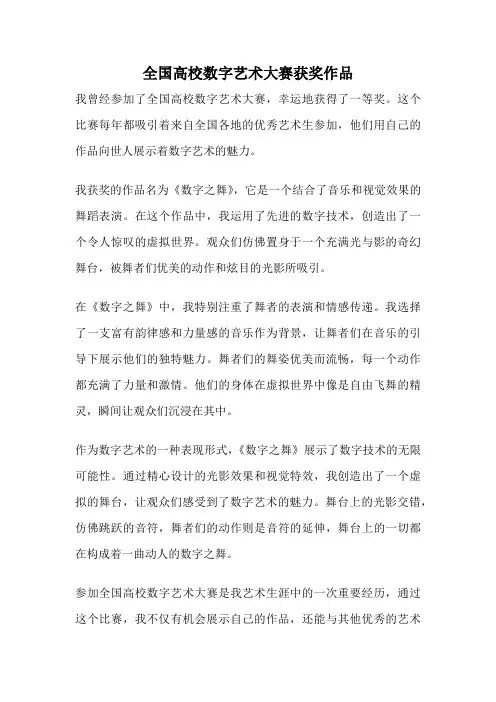 全国高校数字艺术大赛获奖作品