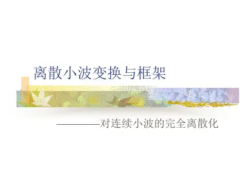 离散小波变换与框架对连续小波的完全离散化