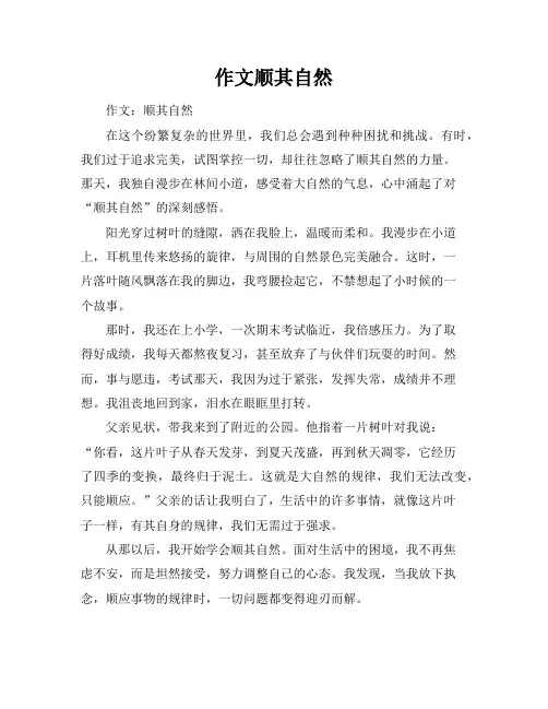 作文顺其自然