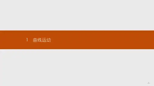 新教材人教版高中物理必修第二册课件-第五章1曲线运动