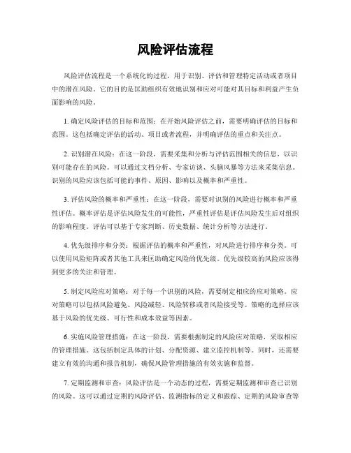 风险评估流程