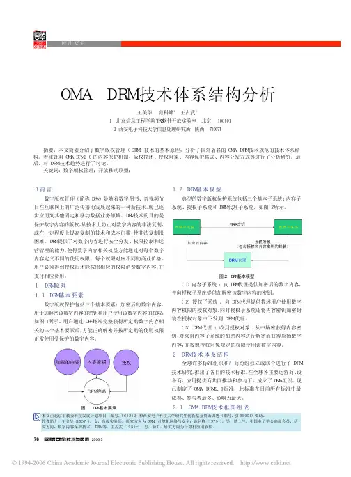 OMA DRM技术体系结构分析