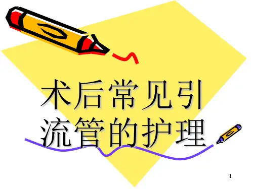 术后常见引流管的护理PPT课件