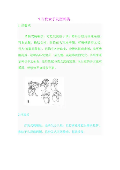 1古代女子发型种类