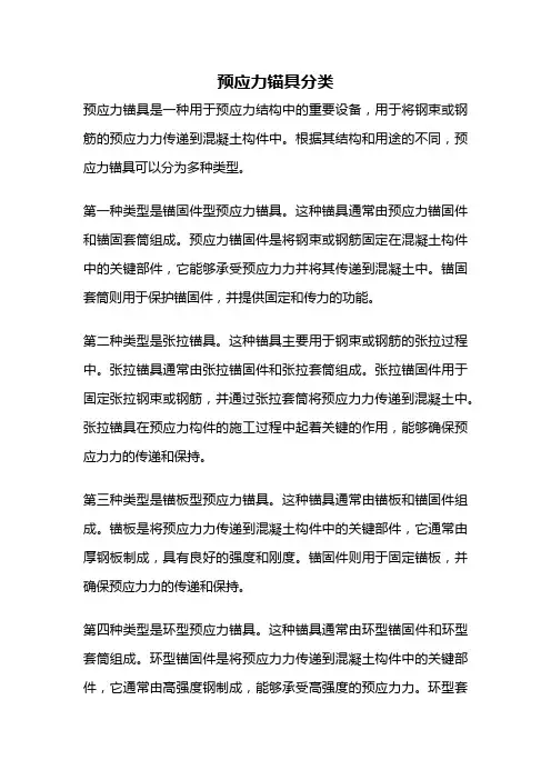 预应力锚具分类
